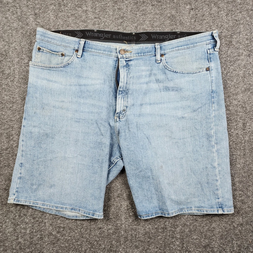 Wrangler Denim Shorts Mens 42 Light Blue Authentics Comfort Flex Waist ZM2CSSN